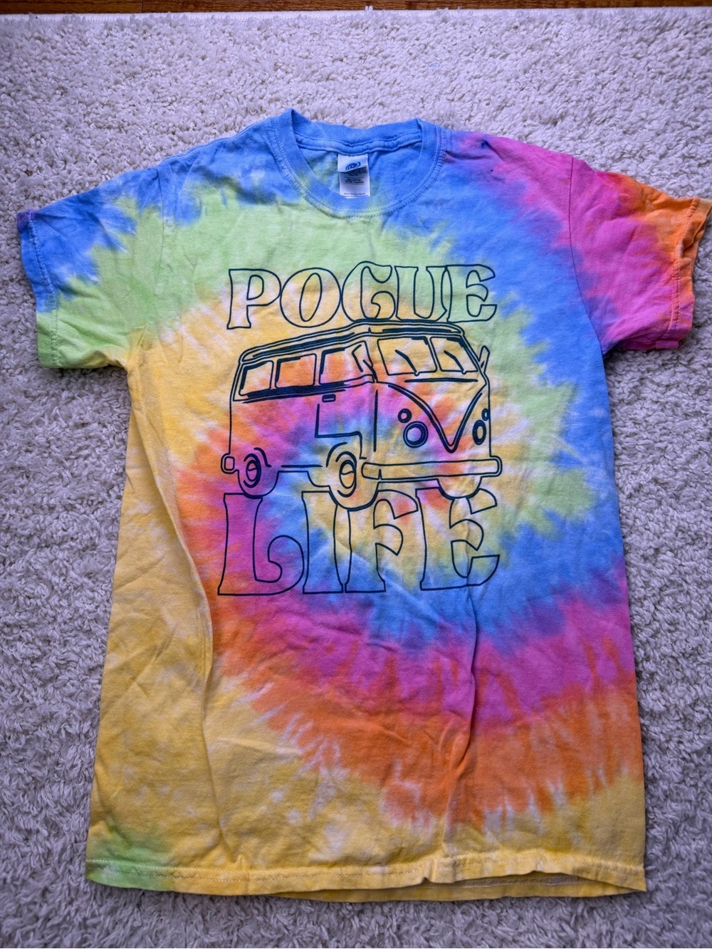 Sz Small Tie-Dye "Pogue Life" Graphic Tee